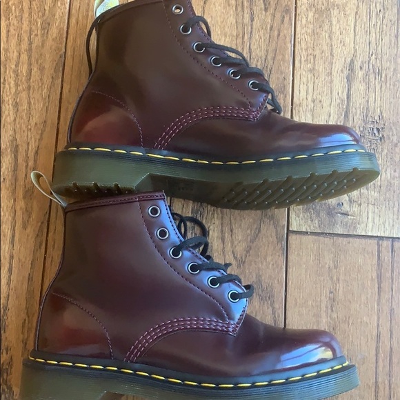 dr martens vegan 101 cherry red 